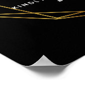 幾何学的な結晶ソーシャルメディ結婚アのハッシュタグ ポスター (角)