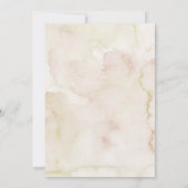 幾何学的な緑のコーヒー醸造ベビーシャワー 招待状 (裏面)