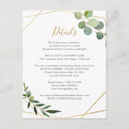 幾何学的な緑のユーカリ情報詳細 エンクロージャーカード