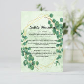 幾何学的な緑のユーカリ葉の エンクロージャーカード (スタンド正面)