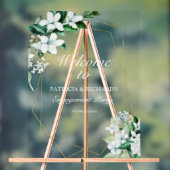 幾何学的な緑の婚約パーティ アクリルサイン (ニュートラル)