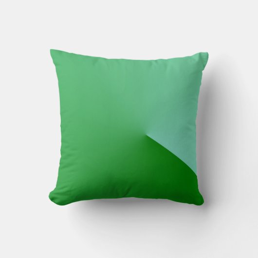 幾何学的な緑の枕 クッション (正面)