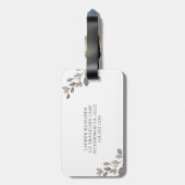 幾何学的な緑の草木|は冒険引用文を始めます ラゲッジタグ (裏面縦)