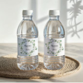 幾何学的な緑の葉書道結婚の ペットボトルラベル