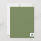 幾何学的な緑の返信カード (裏面)