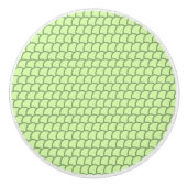 幾何学的な緑の鱗 セラミックノブ (正面)