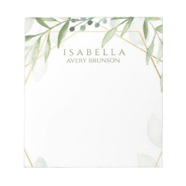 幾何学的な緑 ノートパッド