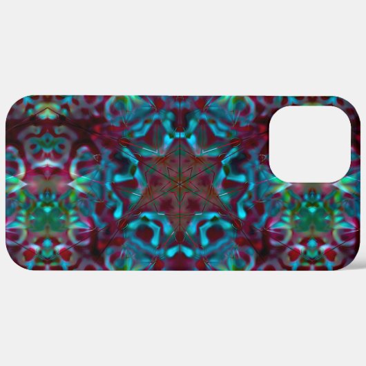 幾何学的な線とグラデーションマットの折り曲げのモザイク Case-Mate iPhoneケース (裏面 (横))
