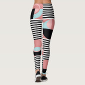 幾何学的な線、カラフル形状モザイク。 レギンス (裏面)