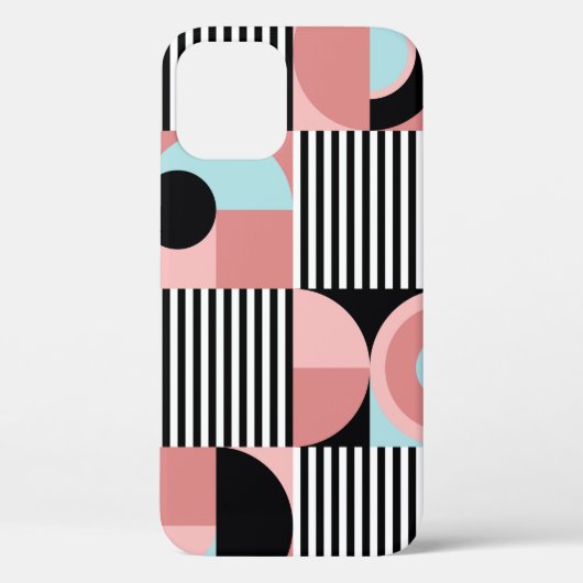 幾何学的な線、カラフル形状モザイク。 Case-Mate iPhoneケース (裏面)