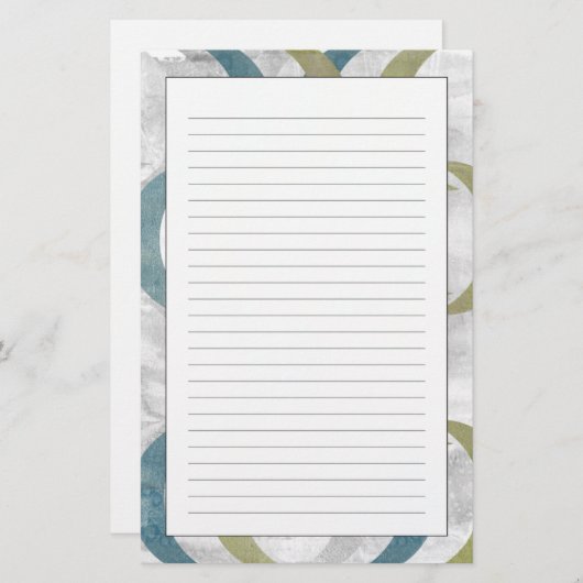 幾何学的な繰り返しIII 便箋 (正面/裏面)