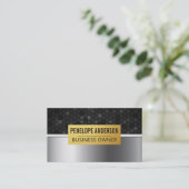 幾何学的な背景 |メタリック 名刺 (スタンド正面)