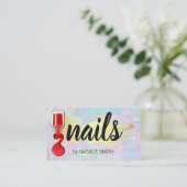 幾何学的な背景 | 爪、 ネイルポーランドボトル注 名刺 (スタンド正面)