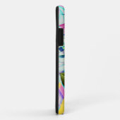 幾何学的な自然背景を持つ赤モダンいバラ Case-Mate iPhoneケース (裏面/右)