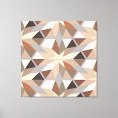 幾何学的な自然色パターン キャンバスプリント (正面)