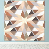 幾何学的な自然色パターン キャンバスプリント (インサイチュ (ウッドフロア))