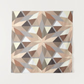 幾何学的な自然色パターン タペストリー (正面)