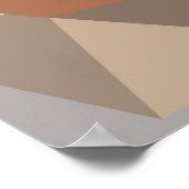 幾何学的な自然色パターン ポスター (角)