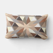 幾何学的な自然色パターン ランバークッション (裏面)