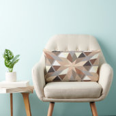 幾何学的な自然色パターン ランバークッション (椅子)