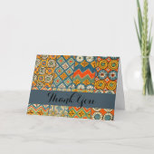 幾何学的な色彩豊かな古代エジプトのグラフィックアート サンキューカード (正面)