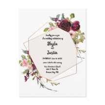 幾何学的な花のウェディング