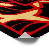 幾何学的な花のパターンのデザイン。ビンタゲバストル ポスター (角)