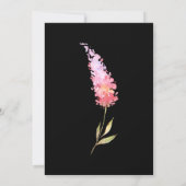 幾何学的な花のリース カップルシャワー招待状 招待状 (裏面)