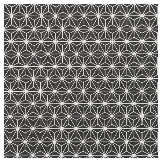 幾何学的な花の二等辺三角形 ファブリック (クローズアップ)