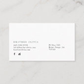 幾何学的な花の写真 名刺 (裏面)