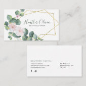 幾何学的な花の写真 名刺 (正面/裏面)