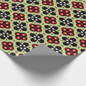 幾何学的な花の包み紙 ラッピングペーパー (角)