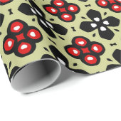 幾何学的な花の包み紙 ラッピングペーパー (ロールコーナー)