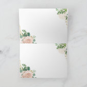 幾何学的な花の結婚式のお礼カード サンキューカード (内部)