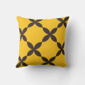 幾何学的な花の継ぎ目のないパターン クッション (裏面)