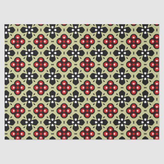 幾何学的な花ティッシュペーパー 薄葉紙 (正面)