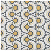 幾何学的な花パターン ファブリック (クローズアップ)