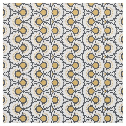 幾何学的な花パターン ファブリック (見本)