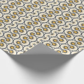 幾何学的な花パターン ラッピングペーパー (角)