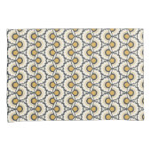 幾何学的な花パターン 枕カバー (正面右)