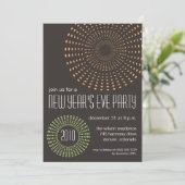 幾何学的な花火の新年のパーティの招待状 招待状 (スタンド正面)