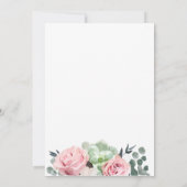 幾何学的な花輪のフラワーウェディング招待状 招待状 (裏面)