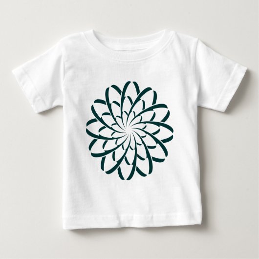 幾何学的な花02 ベビーTシャツ (正面)