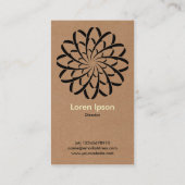 幾何学的な花02 -ボール紙 名刺 (裏面)