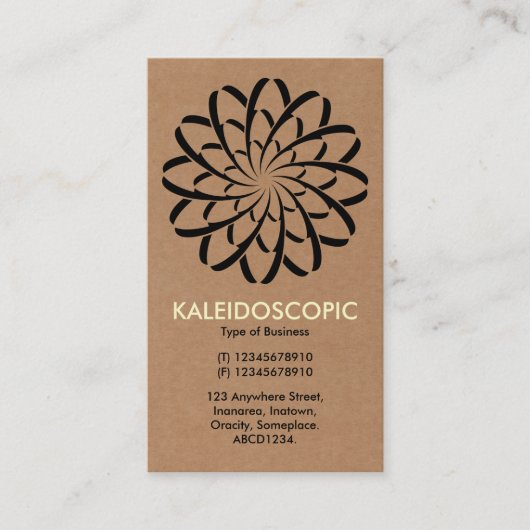 幾何学的な花02 -ボール紙 名刺 (正面)