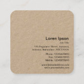 幾何学的な花02 - kraft スクエア名刺 (裏面)