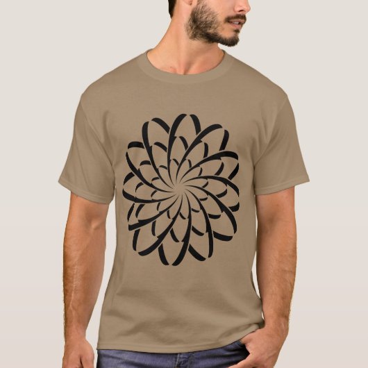 幾何学的な花02 Tシャツ (正面)