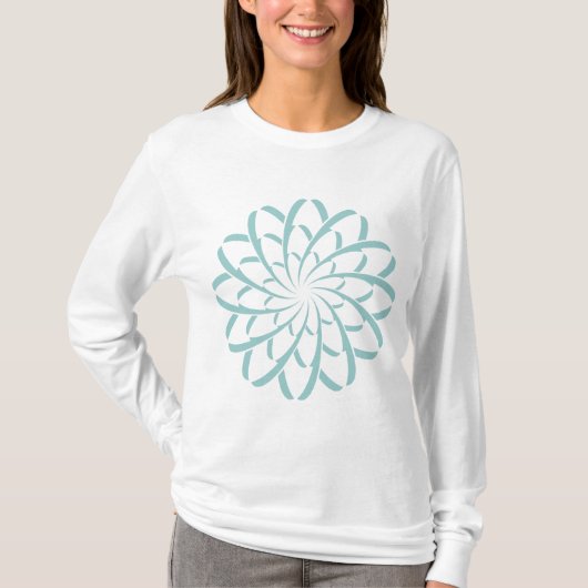 幾何学的な花02 Tシャツ (正面)