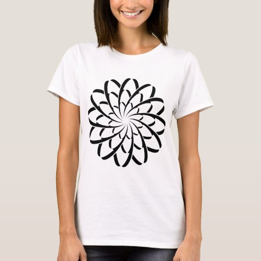 幾何学的な花02 Tシャツ (正面)