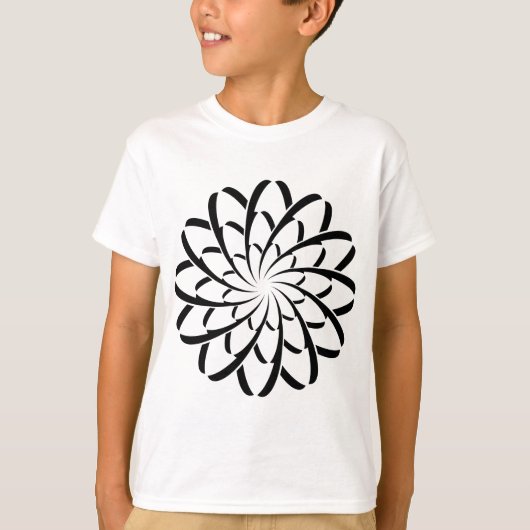 幾何学的な花02 Tシャツ (正面)
